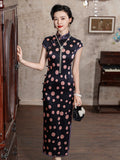 Modern Chinese Qipao, Mulberry Silk cheongsam,  Evening Dress, mandarin collar