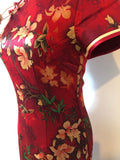 Modern Chinese Qipao, mulberry silk Cheongsam, Silk qipao, red color qipao