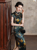 Modern Chinese qipao, mulberry silk Cheongsam, Silk qipao, spring dress, mandarin collar