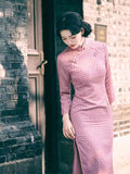Modern Chinese Qipao, Evening Dresses, autumn qipao, 3/4 sleeve
