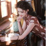 Modern Chinese Qipao, Cheongsam Dress, breathable Summer Qipao, mandarin collar