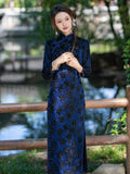 Free alteration, modern Chinese Qipao dress, Evening Dress, 3/4 sleeve, autumn qipao,  mandarin collar