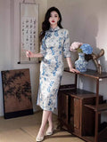 Modern Chinese Qipao dress,  Evening Dress, mandarin collar
