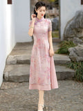 Modern Chinese Qipao, Chinese Cheongsam, pink aodai