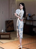 Modern Chinese Qipao dress,  Evening Dress, mandarin collar