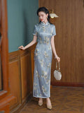 Free alteration, Traditional Chinese Qipao dress, Mulberry Silk cheongsam