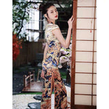 Elegant traditional Chinese dress, Chinese Cheongsam Dress, Evening Dresses, Ball Gowns, Long Evening Dresses, mandarin collar