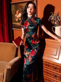 Elegant traditional Chinese dress, Chinese Cheongsam Dress, Evening Dresses, Ball Gowns, Long Evening Dresses, mandarin collar
