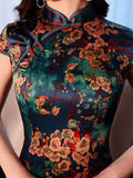 Elegant traditional Chinese dress, Chinese Cheongsam Dress, Evening Dresses, Ball Gowns, Long Evening Dresses, mandarin collar