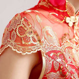 Custom make available, wedding dress, traditional Chinese dress, embroidered Cheongsam, Bridesmaid dress