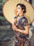Elegant traditional Chinese dress, Chinese Cheongsam Dress, Evening Dresses, Ball Gowns, Long Evening Dresses with flower prints