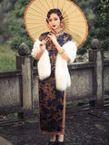 Elegant traditional Chinese dress, Chinese Cheongsam Dress, Evening Dresses, Ball Gowns, Long Evening Dresses with flower prints