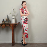 Modern Chinese Qipao, Mulberry Silk cheongsam,  Evening Dress, mandarin collar