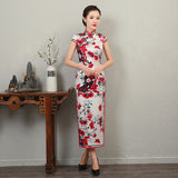 Modern Chinese Qipao, Mulberry Silk cheongsam,  Evening Dress, mandarin collar