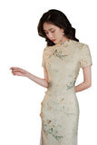 Modern Chinese Qipao dress, Evening Dress, kneelength dress, mandarin collar