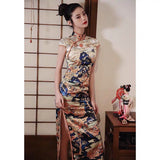 Modern Chinese qipao, Chinese Cheongsam Dress, Evening Dresses, Ball Gowns, Long Evening Dresses, mandarin collar
