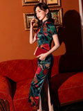 Modern Chinese qipao, Chinese Cheongsam Dress, Evening Dresses, Ball Gowns, Long Evening Dresses, mandarin collar