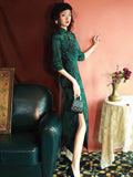 Modern Chinese Cheongsam, Green color
