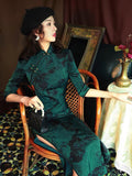 Modern Chinese Cheongsam, Green color