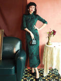 Modern Chinese Cheongsam, Green color