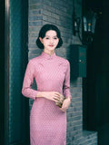 Modern Chinese Qipao, Evening Dresses, autumn qipao, 3/4 sleeve