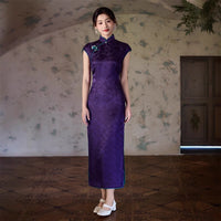 Elegantes traditionelles chinesisches Kleid, chinesisches Cheongsam, lange Abendkleider, Ballkleider, Geschenk für sie, Mandarinkragen