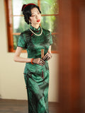 Modern Chinese qipao, mulberry silk Cheongsam, Silk qipao, spring dress, mandarin collar