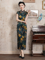 Modern Chinese qipao, mulberry silk Cheongsam, Silk qipao, spring dress, mandarin collar