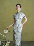 Modern Chinese Qipao, Evening Dress, full length, mandarin collar