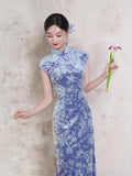 Modern Chinese Qipao, Chinese Cheongsam Dress, Evening Dresses, Ball Gowns, purple velvet qipao