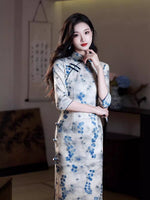 Modern Chinese Qipao dress,  Evening Dress, mandarin collar