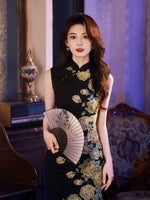 Modern Chinese qipao, Chinese Cheongsam, Evening Dress, Ball Gowns, mandarin collar