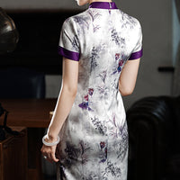 Traditional Chinese dress,  Cheongsam Dress, floral Qipao, Evening Dress, gift for her, mandarin collar