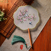 Qipao Fan, éventail brodé, éventail brodé floral, Accessoires pour fans