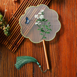 Qipao Fan, embroidered fan, floral embroidered fan, Fan Accessories