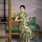 Modern Aodai, aodai qipao, flower pattern, 2 colors