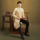Costume de mariage pour hommes, costume de mariage chinois, veste Tang de mariage, costume brodé, col Mandarin