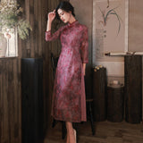 Modern Chinese Qipao, Chinese Cheongsam, pink aodai qipao, Ball Gowns, Long Evening Dress, mandarin collar