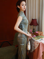 Modern Chinese qipao, Chinese Cheongsam, Evening Dress, Ball Gowns, mandarin collar