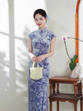 Modern Chinese Qipao, Chinese Cheongsam Dress, Evening Dresses, Ball Gowns, purple velvet qipao