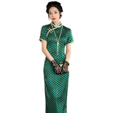 Modern Chinese Qipao, Cheongsam Dress, full length Qipao, mandarin collar