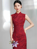 Modern Chinese Qipao, Chinese Cheongsam, tea ceremony  qipao, Red qipao