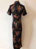 Qipao chinois moderne, robe Cheongsam chinoise, qipao jacquard noir, robes de bal, col mandarin