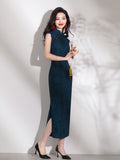 Modern Chinese qipao, Chinese Cheongsam, Evening Dress, rose jacquard