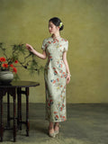 Modern Chinese Qipao, Evening Dress, full length, mandarin collar