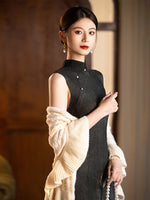 Modern Chinese qipao, Chinese Cheongsam, Ball Gowns, Long Evening Dress, mandarin collar, swallow print