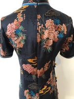 Modern Chinese qipao, Chinese Cheongsam Dress, black jacquard qipao, Ball Gowns, mandarin collar