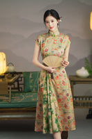 Modern Aodai, aodai qipao, flower pattern, 2 colors