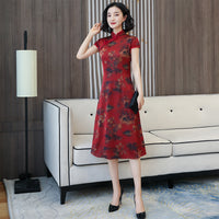 Qipao chinois moderne, Cheongsam chinois, aodai qipao, robes de bal, robe de soirée longue, col mandarin, 3 couleurs