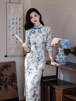 Modern Chinese Qipao dress,  Evening Dress, mandarin collar